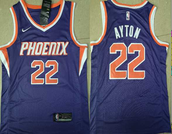 Suns 22 Deandre Ayton Purple Nike Swingman Stitched NBA Jersey (Without The Sponsor Logo),We sell and wholesale Suns 22 Deandre Ayton Purple Nike Swingman Stitched NBA Jersey (Without The Sponsor Logo) on line form chian!